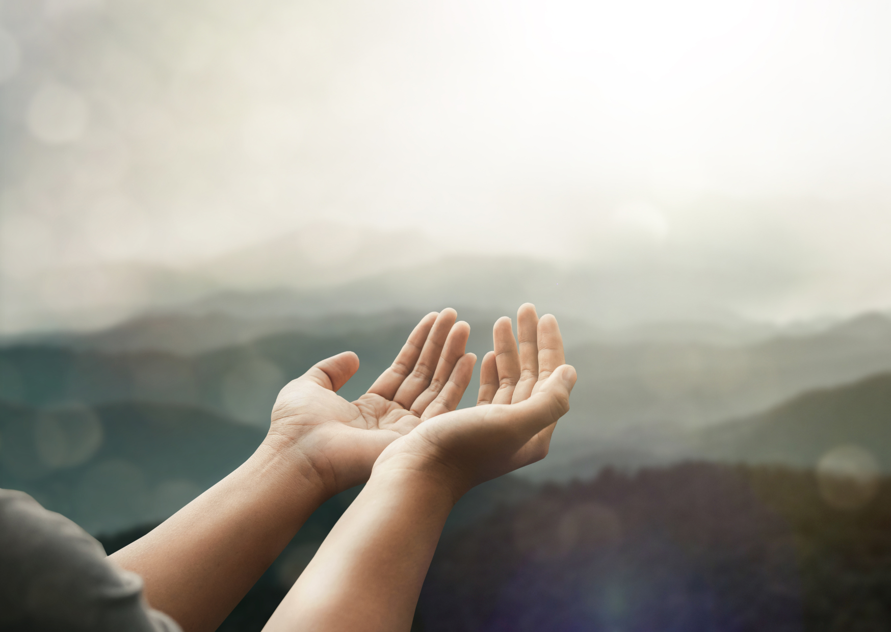 Hands outstretched with open palms